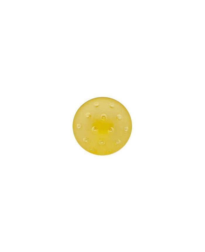 yellow 14mm plexiglass buttton round frozen look with shank 653632870086