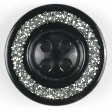 nylon button enamelled - Size: 19mm - Color: black 652453203967
