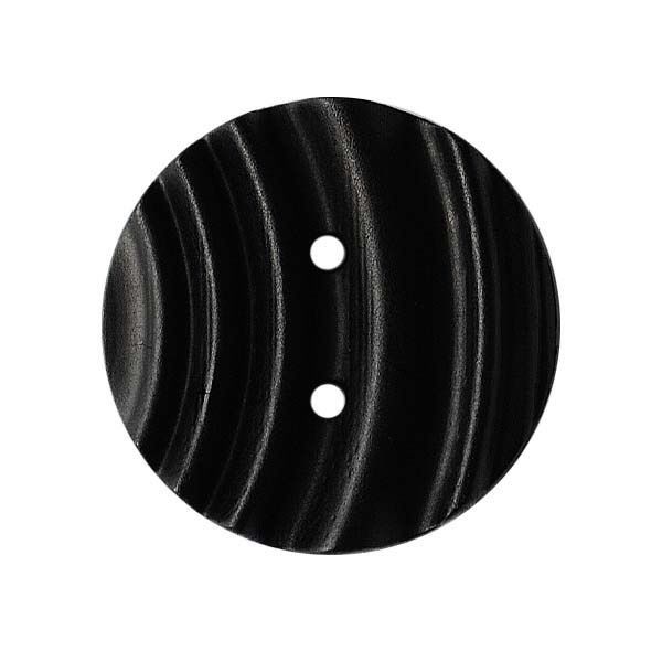 polyamide button round shape with matt wavy surface and 2 holes - Size: 20mm - Color: schwarz - Art.No.: 331313 652453313130