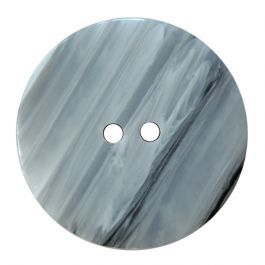 polyester button round shape with shiny surface structure and 2 holes - Size: 1... 652453111071