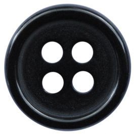 polyester button round shape with shiny surface and 4 holes - Size: 9mm - Color:... 653631911285