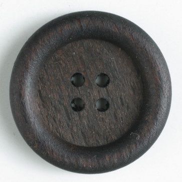wood button - Size: 23mm - Color: brown 653632502239