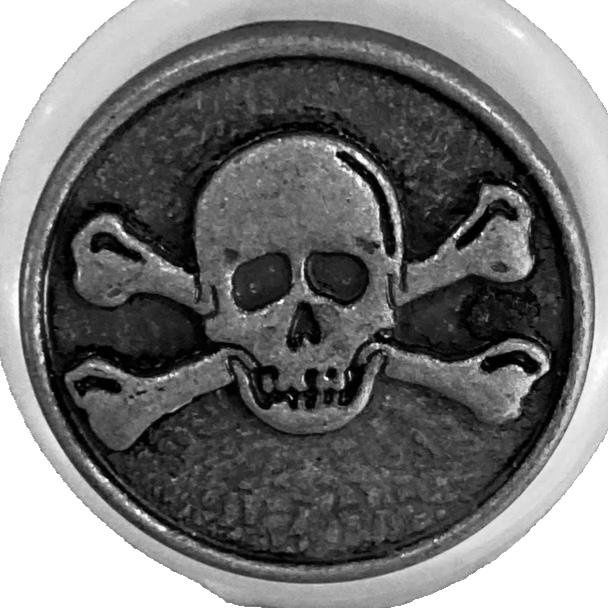 full metal button - Size: 20mm - Color: antique silver 652453206395