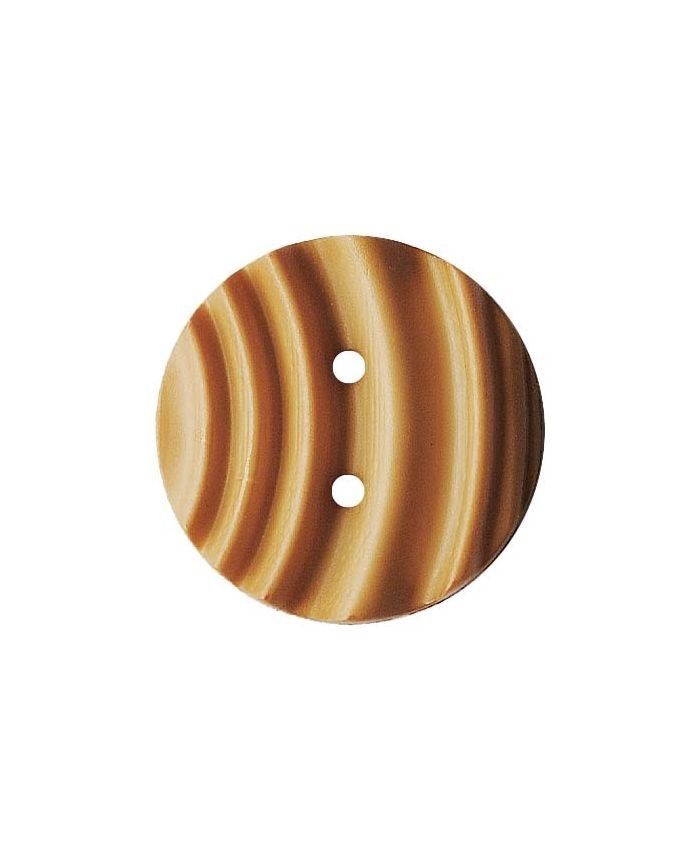 polyamide button round shape with matt wavy surface and 2 holes - Size: 20mm - Color: beige - Art.No.: 336001 652453360011