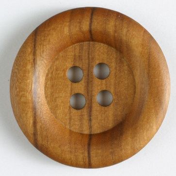 wood button - Size: 18mm - Color: brown 653632312098