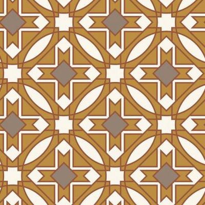 Mustard/Brown Prism Organic Barkcloth