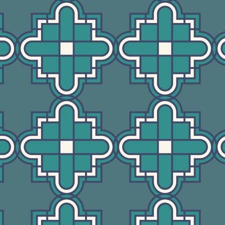 Teal Prism Organic Barkcloth