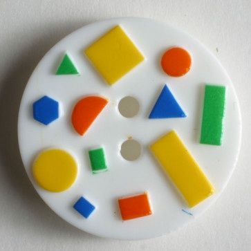 novelty button - Size: 18mm - Color: white 653632410435