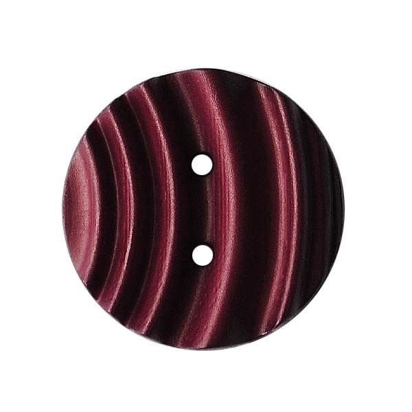 polyamide button round shape with matt wavy surface and 2 holes - Size: 20mm - Color: weinrot - Art.No.: 336009 652453360097