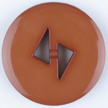 polyamide button round 2 holes - Size: 13mm - Color: brown 653632157255