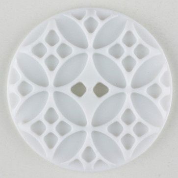 Polyamide button round 2 holes - Size: 20mm - Color: white 653632612495