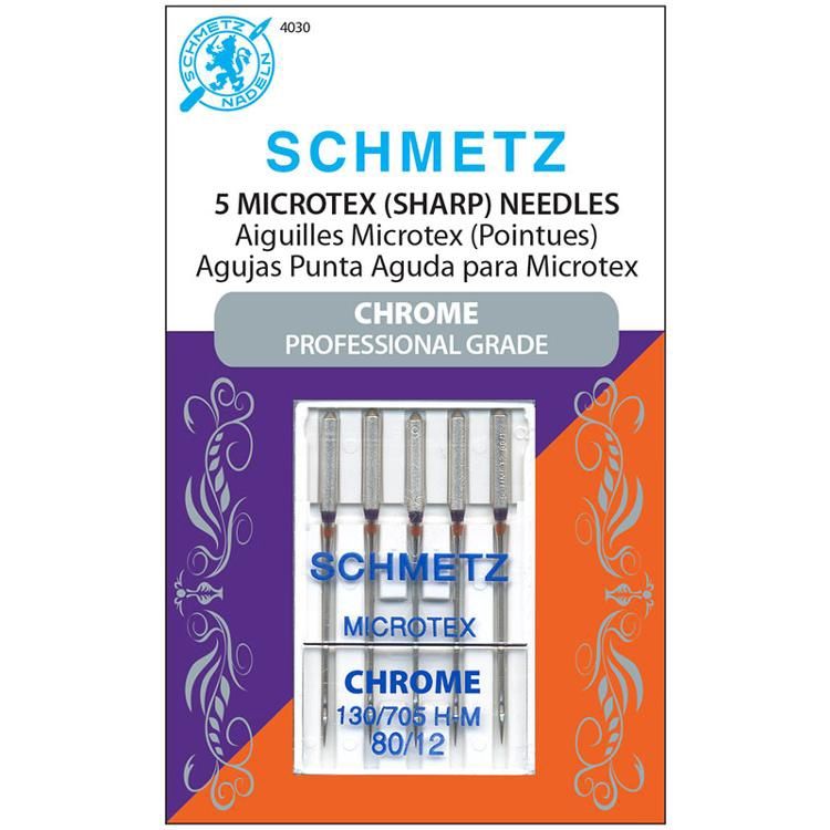 Chrome Microtex Needle 80/12 4030 Schmetz#10
