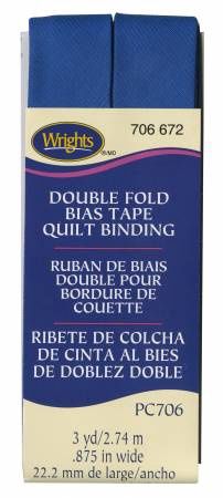 Double Fold Quilt Binding 7/8in x 3yds Snorkel Blue