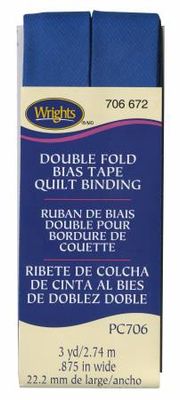 Double Fold Quilt Binding 7/8in x 3yds Snorkel Blue