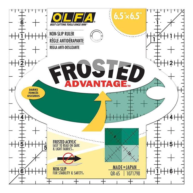 Frosted Ruler Square 6.5" QR 6S Olfa#1