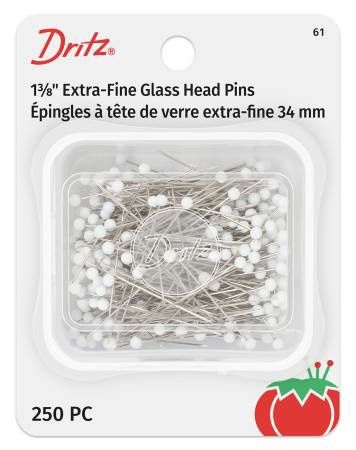 Extra Fine Glass Head Pin Size 23 - 1 3/8in 250ct
