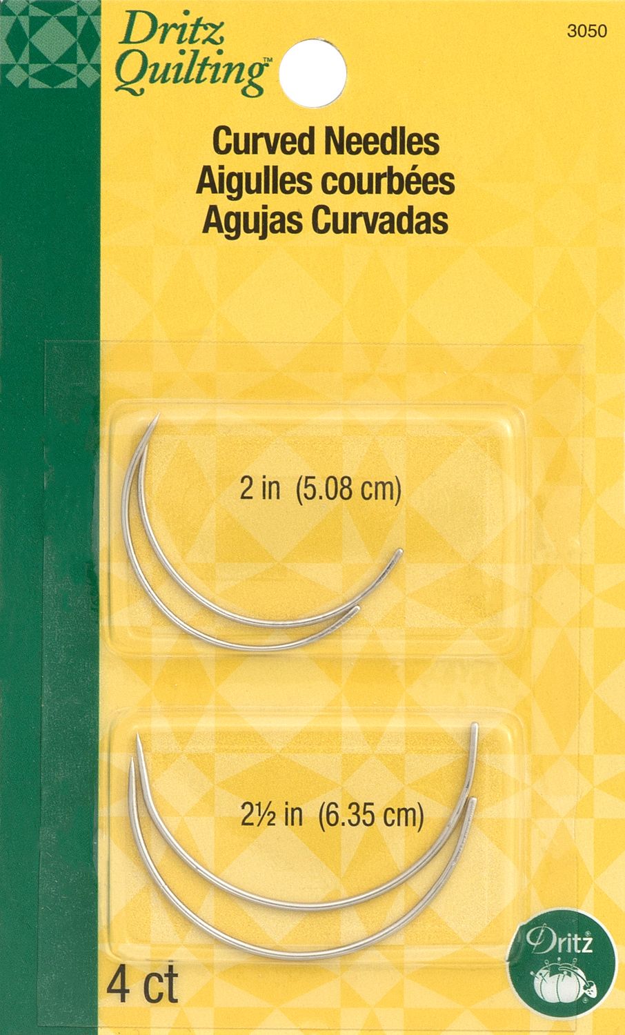 Quilters Curved Needles 2" &amp; 2-1/2"