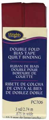 Double Fold Bias Tape Quilt Binding, 7/8" x 3 yds, Brick