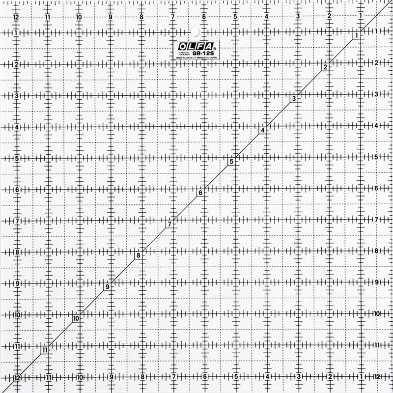 Frosted Ruler Square 12.5"