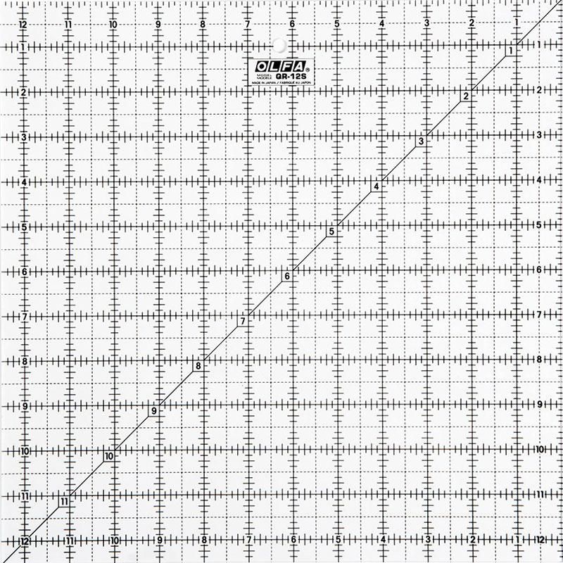 Frosted Ruler Square 12.5"