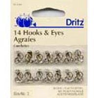 Hook &amp; Eyes Sz 3 14ct Nickel 90 3 65 Dritz#6