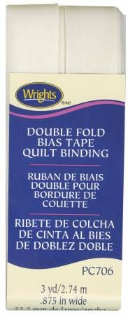 Double Fold Bias Tape Quilt Binding, 7/8" x 3 yds, Oyster