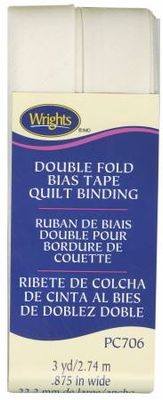 Double Fold Bias Tape Quilt Binding, 7/8" x 3 yds, Oyster