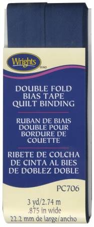 Double Fold Quilt Binding Navy