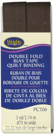 Double Fold Quilt Binding Seal Brown