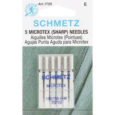 Schmetz Microtex Sharp Needles, sz 70/10, 5 ct