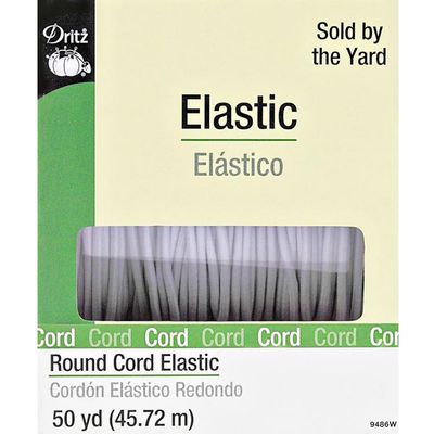 Round Cord Elastic White