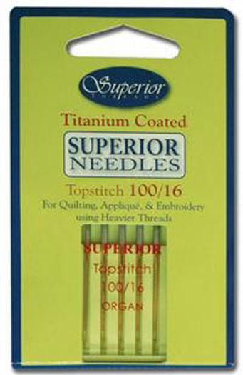 Titanium Needle 100/16 5ct 132 10016 Superior#1
