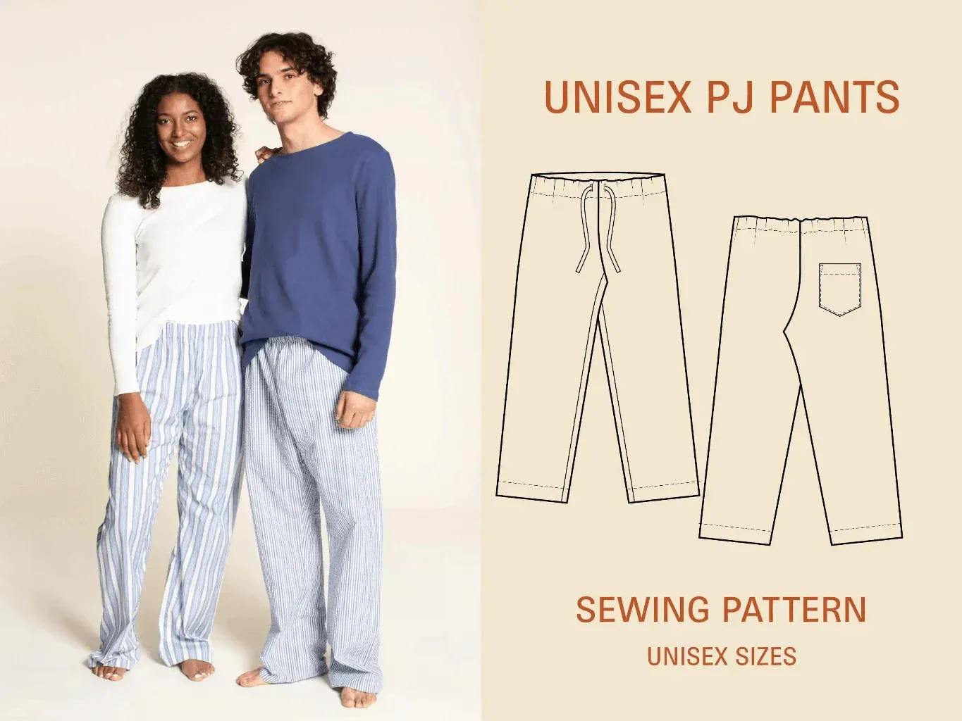 Pajama Pants sewing pattern - Unisex
