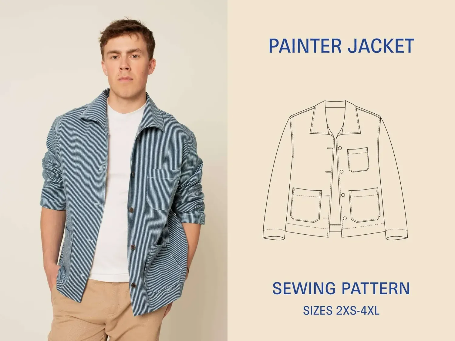 Painter Jacket pattern- Unisex