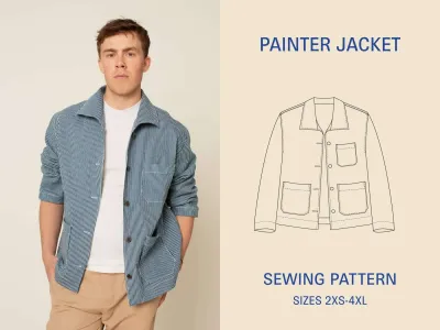 Painter Jacket pattern- Unisex