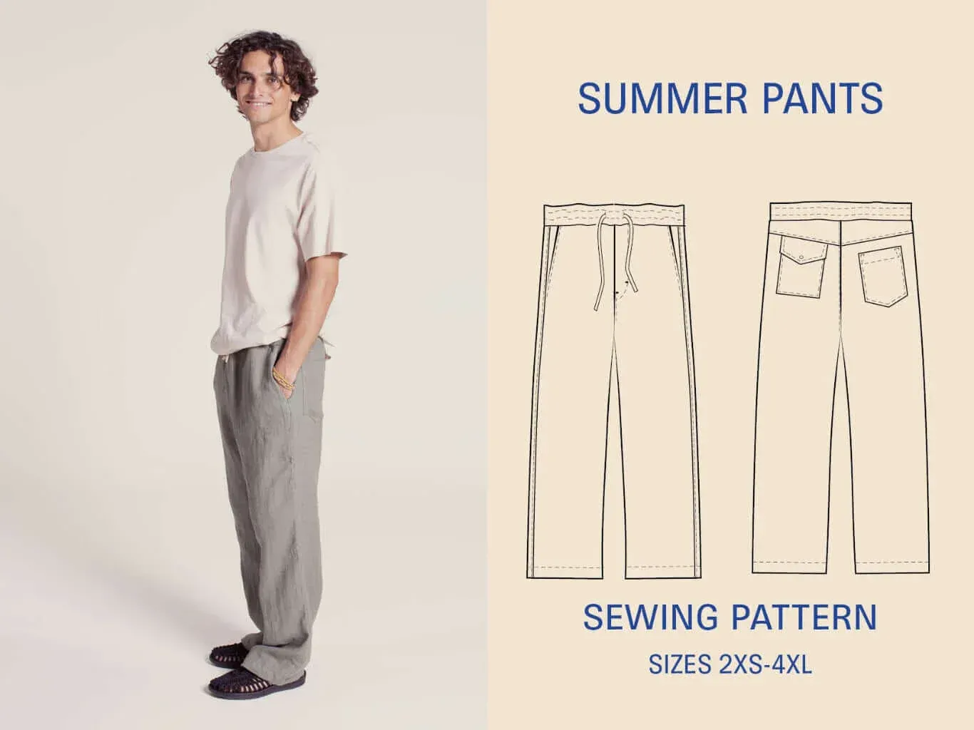 Summer pants sewing pattern
