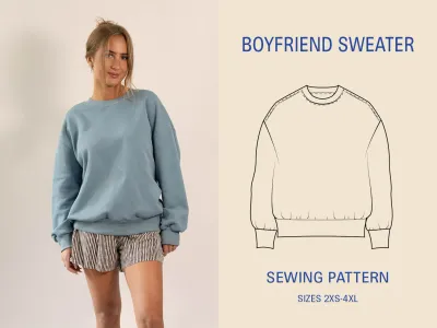 Boyfriend Sweater sewing pattern