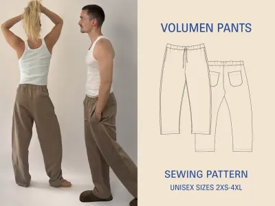 Volume Pants Sewing Pattern - Unisex Sizes
