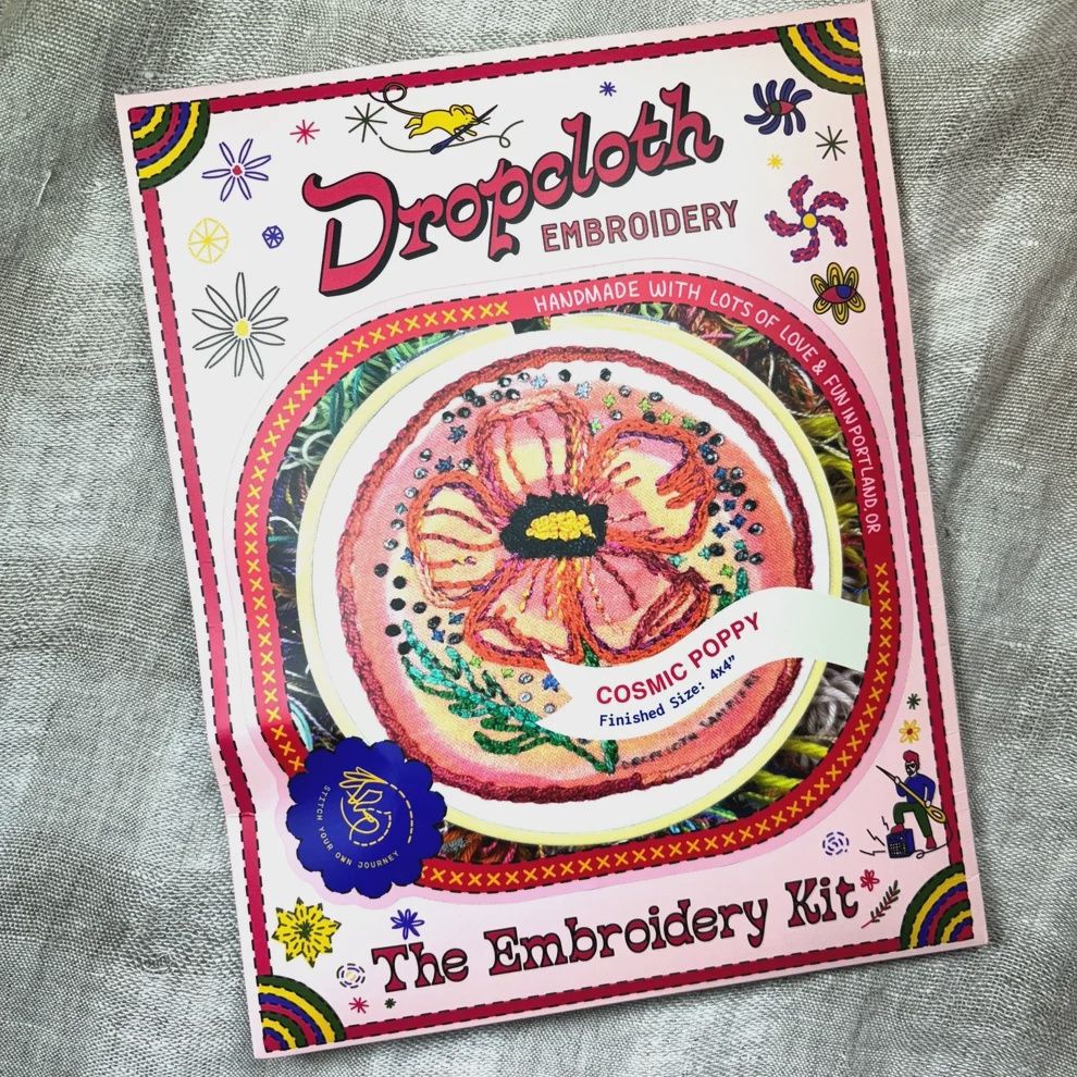 Cosmic Poppy Embroidery Kit