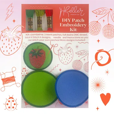 DIY Embroidery Patch Kit-Red Pack