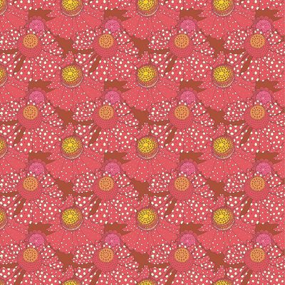 Polka Flower - Crimson | Sunshine