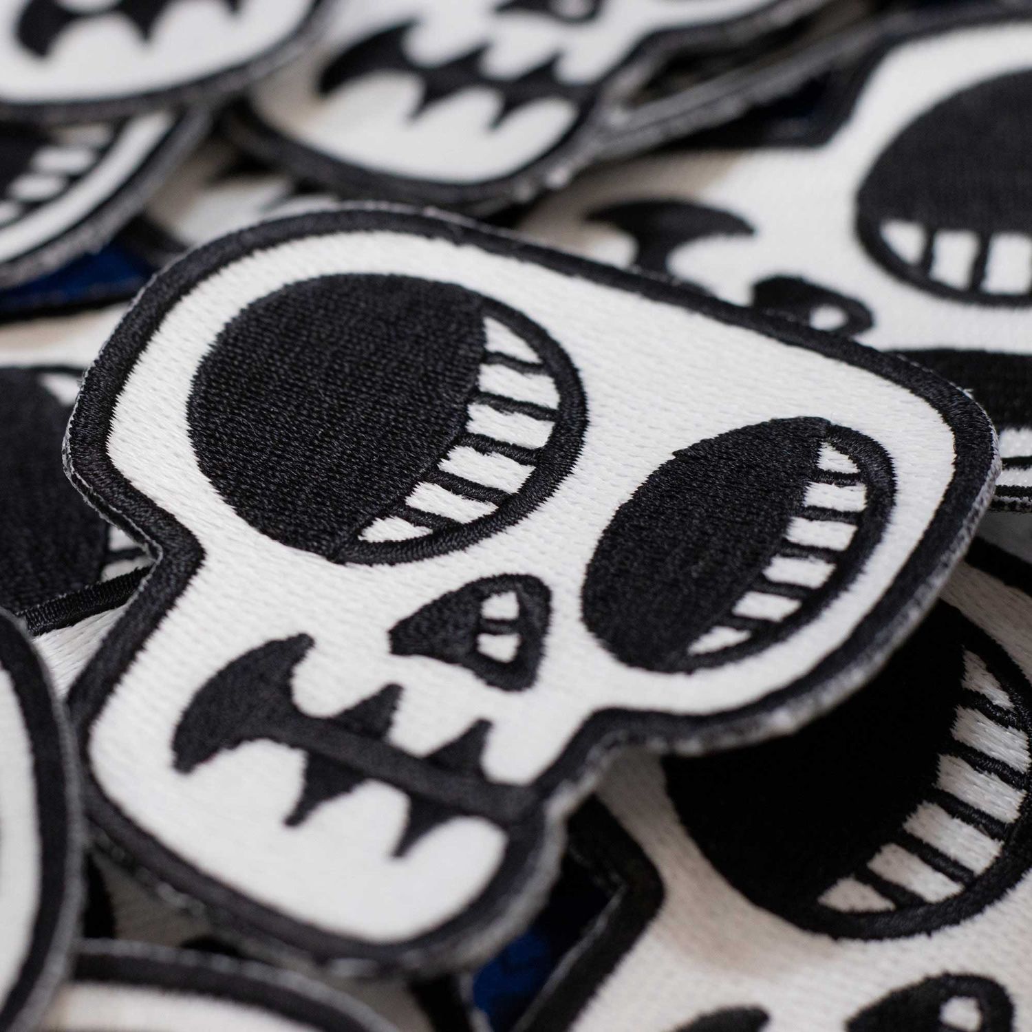 Glow in the Dark Skull Iron-On Patch