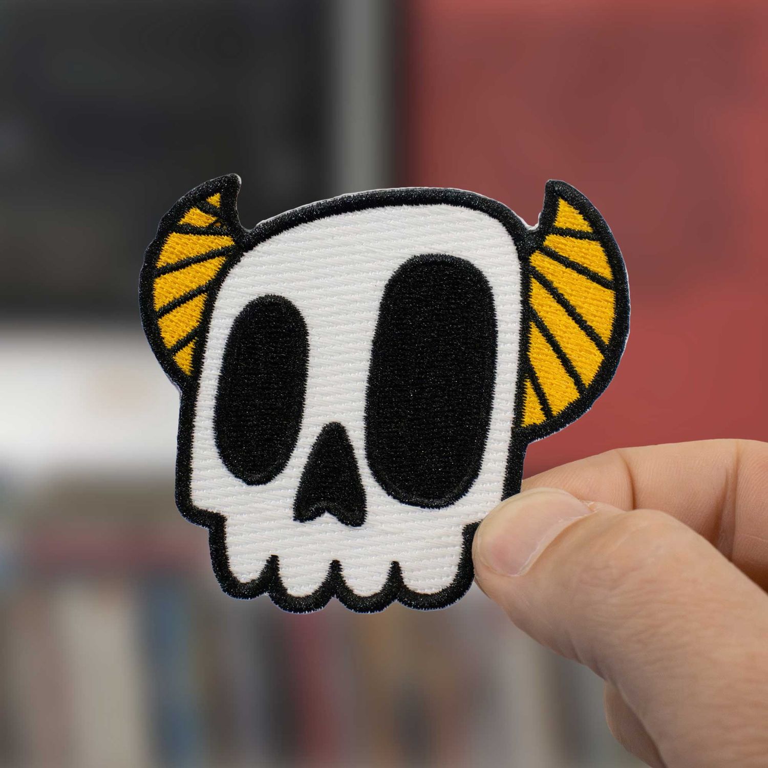 Glow in the Dark Monster Skull Iron-On Patch