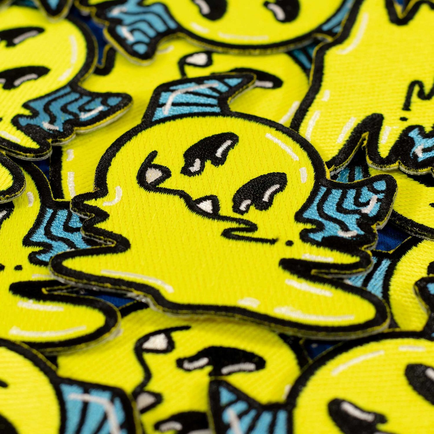 Melty Monster Face Iron-On Patch
