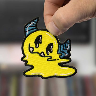 Melty Monster Face Iron-On Patch