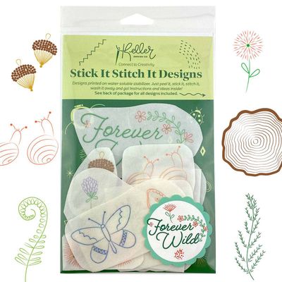 Stick It Stitch It Water Soluble Embroidery Patterns-Forever Wild