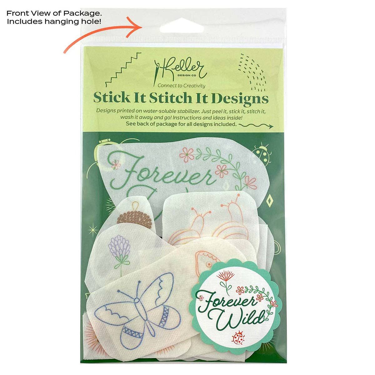 Stick It Stitch It Water Soluble Embroidery Patterns-Forever Wild