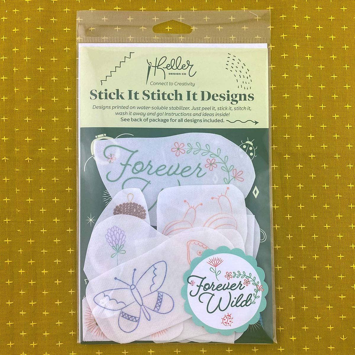 Stick It Stitch It Water Soluble Embroidery Patterns-Forever Wild