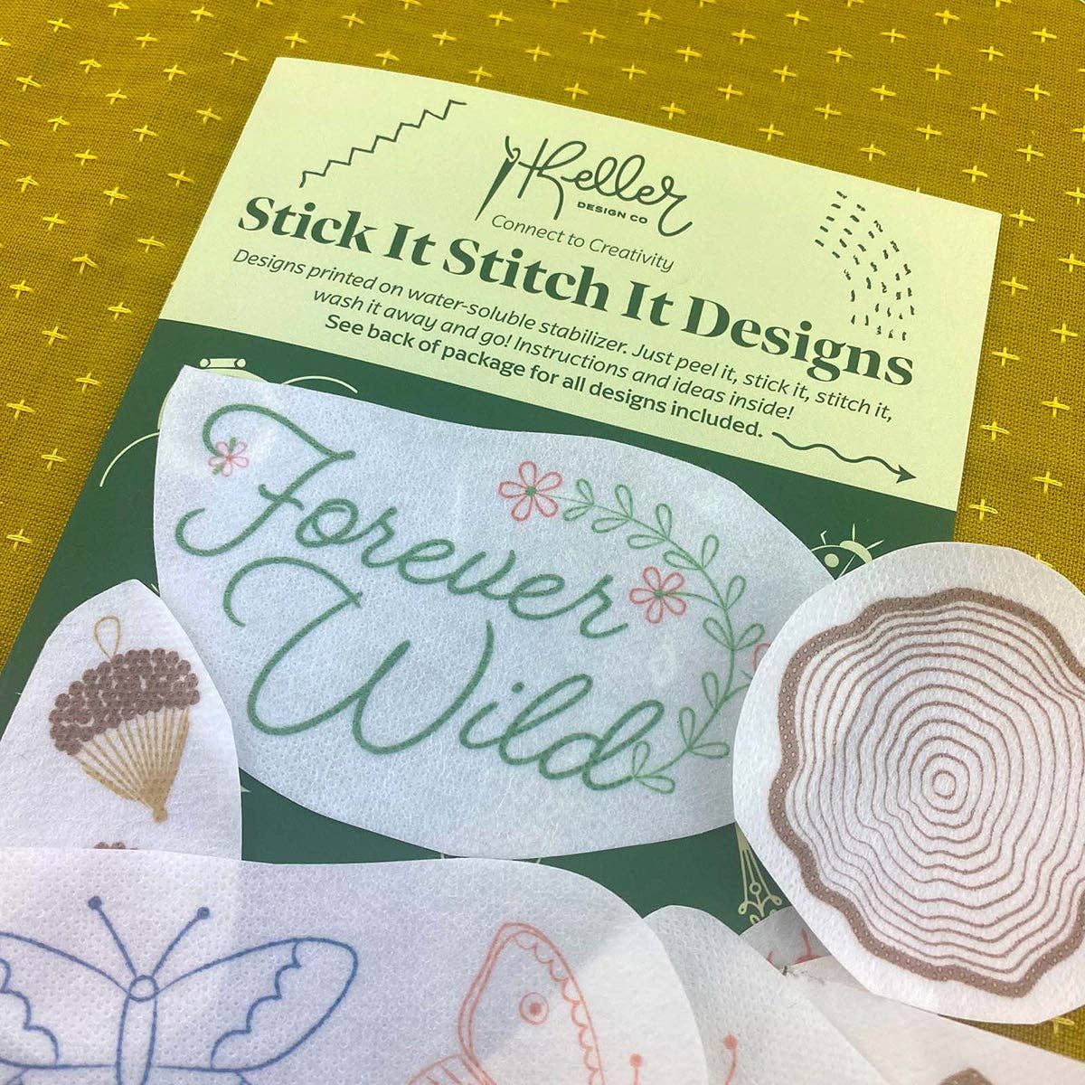Stick It Stitch It Water Soluble Embroidery Patterns-Forever Wild