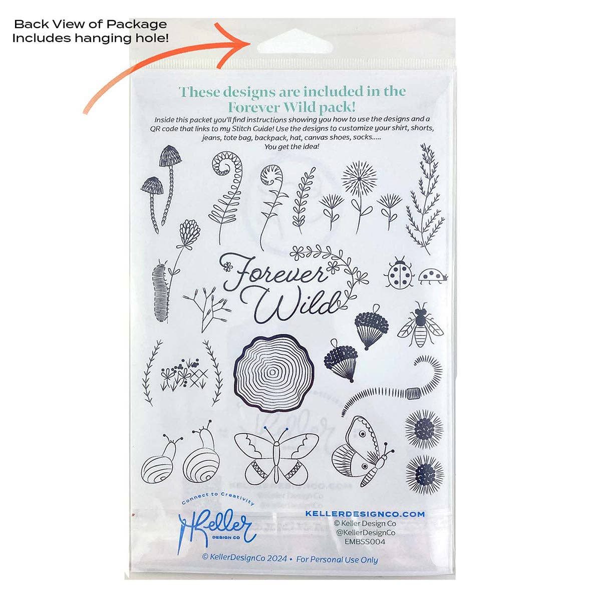 Stick It Stitch It Water Soluble Embroidery Patterns-Forever Wild